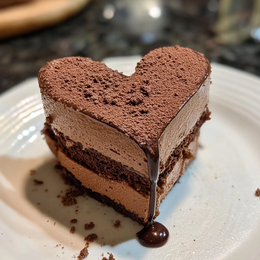 Mini Heart Cake with Chocolate Strawberry Cream