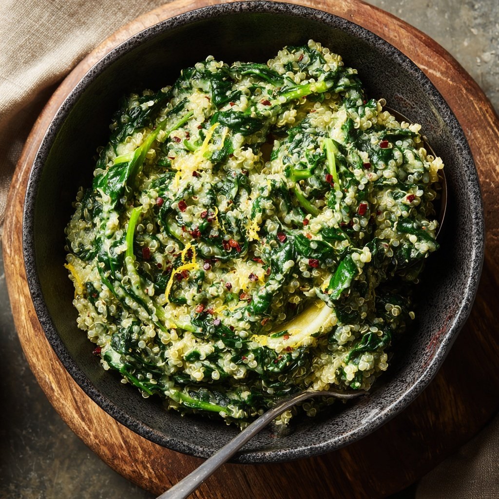 Creamy Lemon Spinach Quinoa