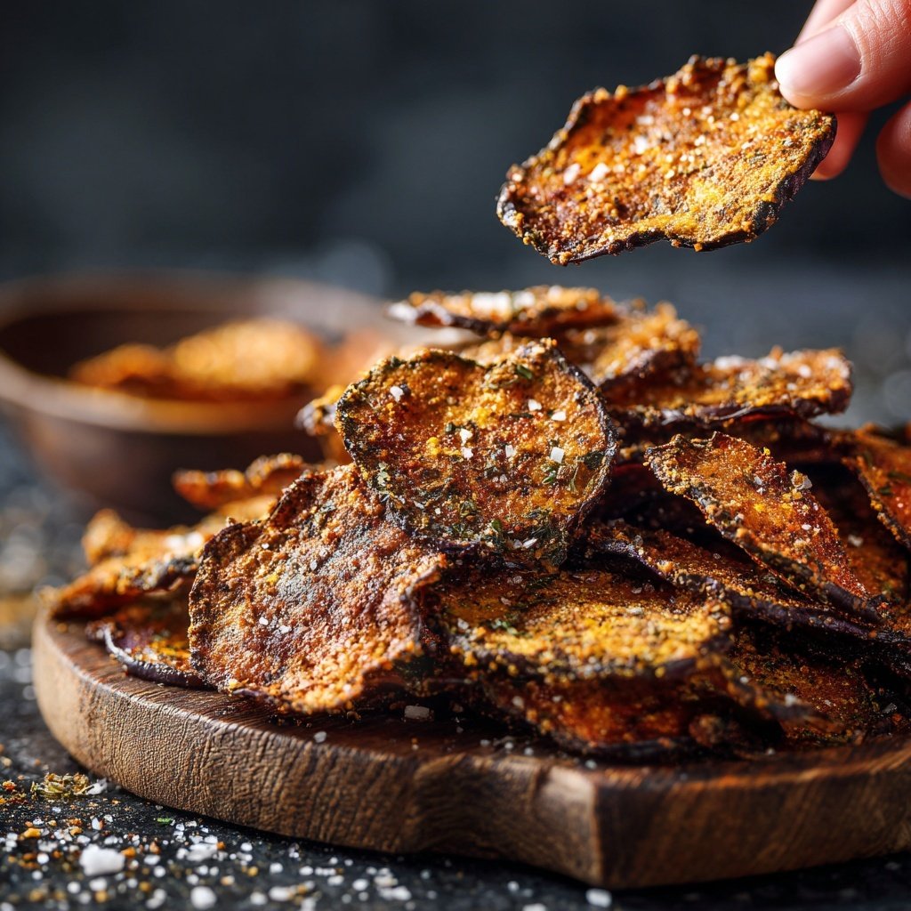 Crispy Eggplant Veggie Chips