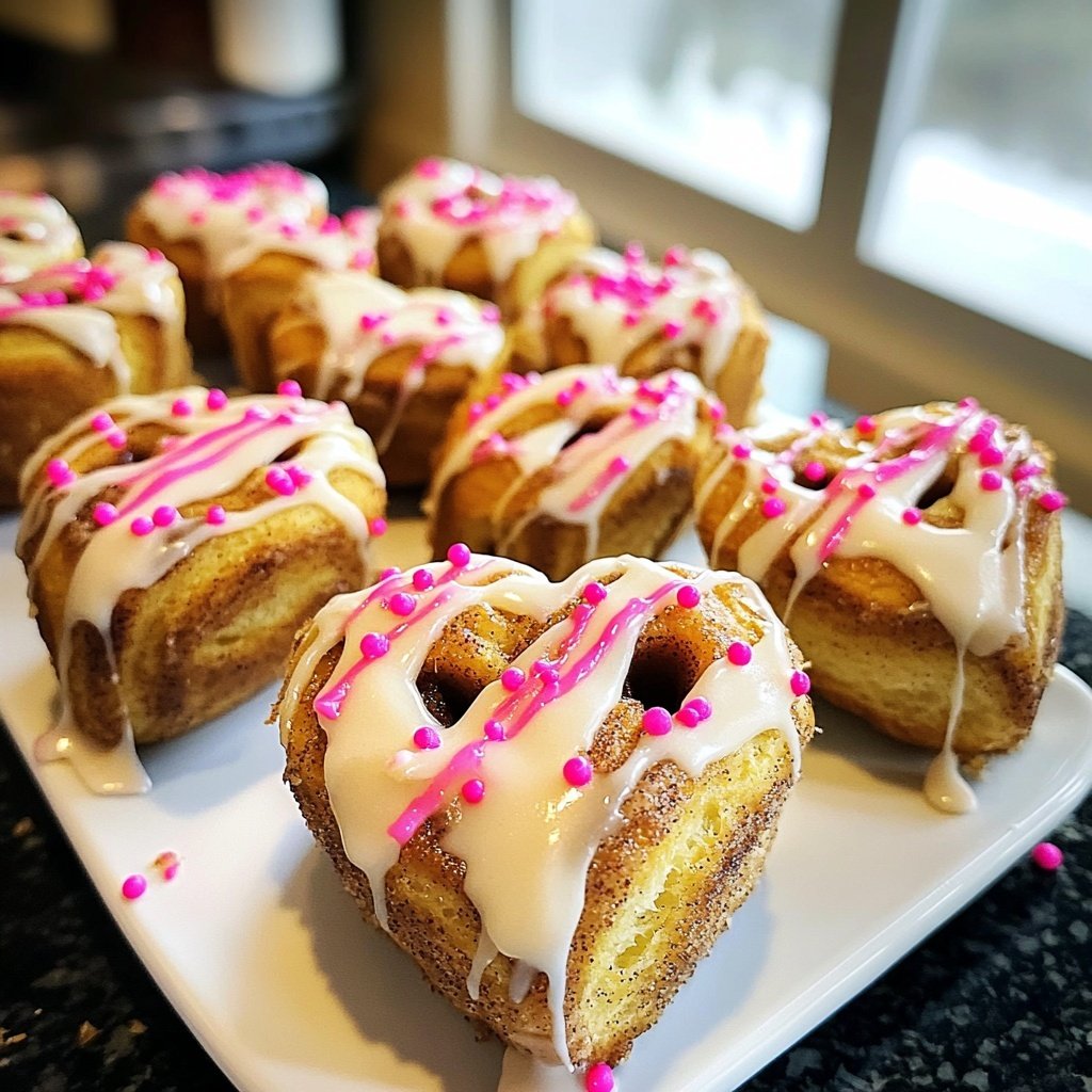 Valentine Breakfast Cinnamon Roll Bites