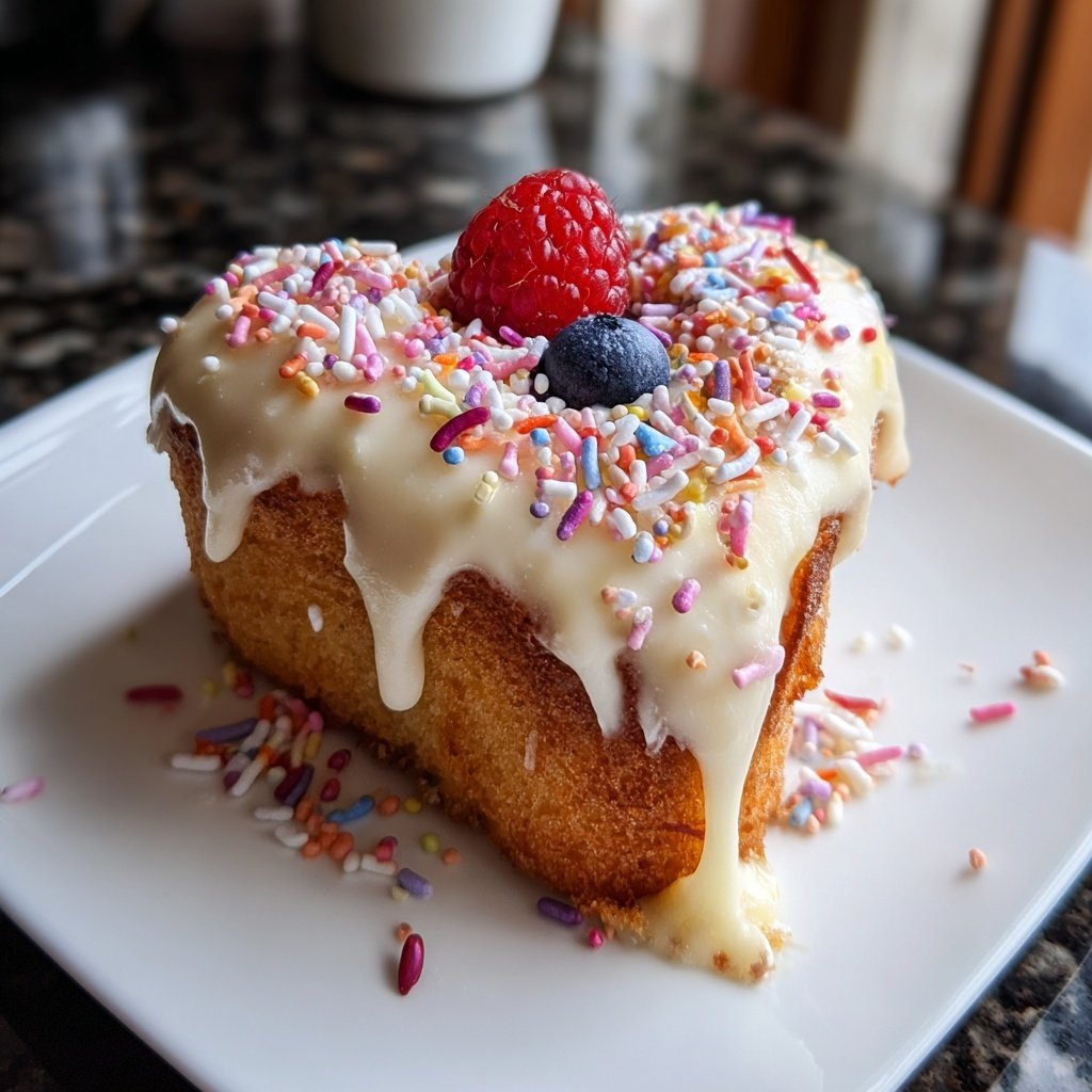 Mini Heart Cake with Vanilla Bean Frosting