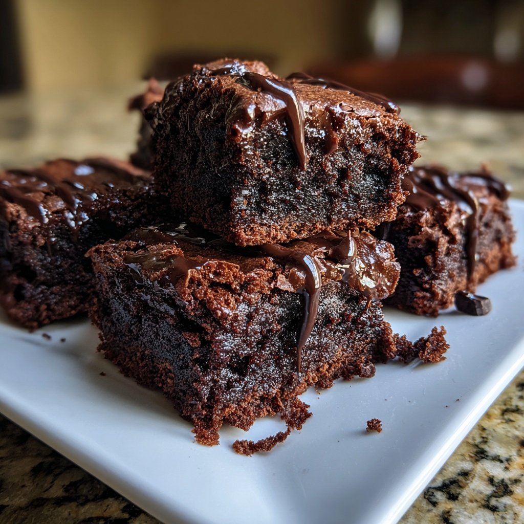 Chocolate Mint Brownie Squares