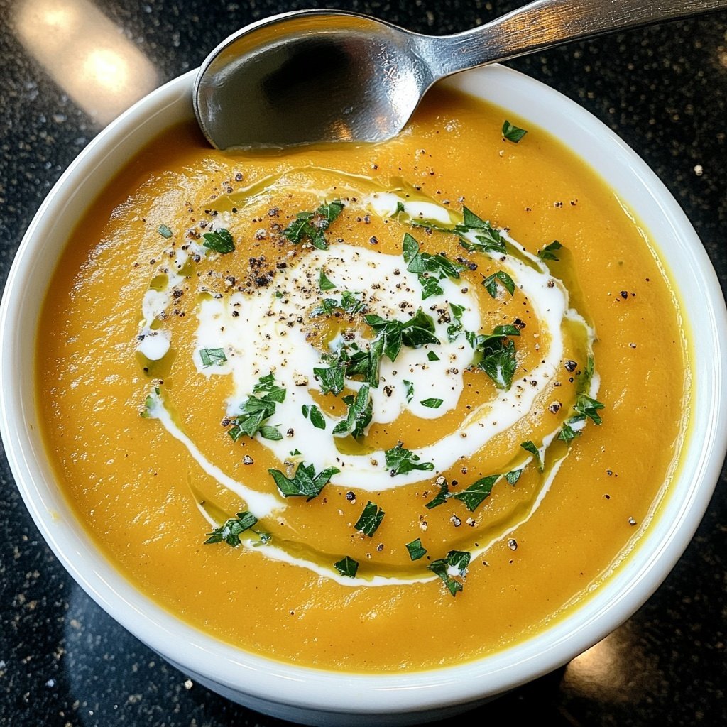 Butternut Squash Soup with Cream