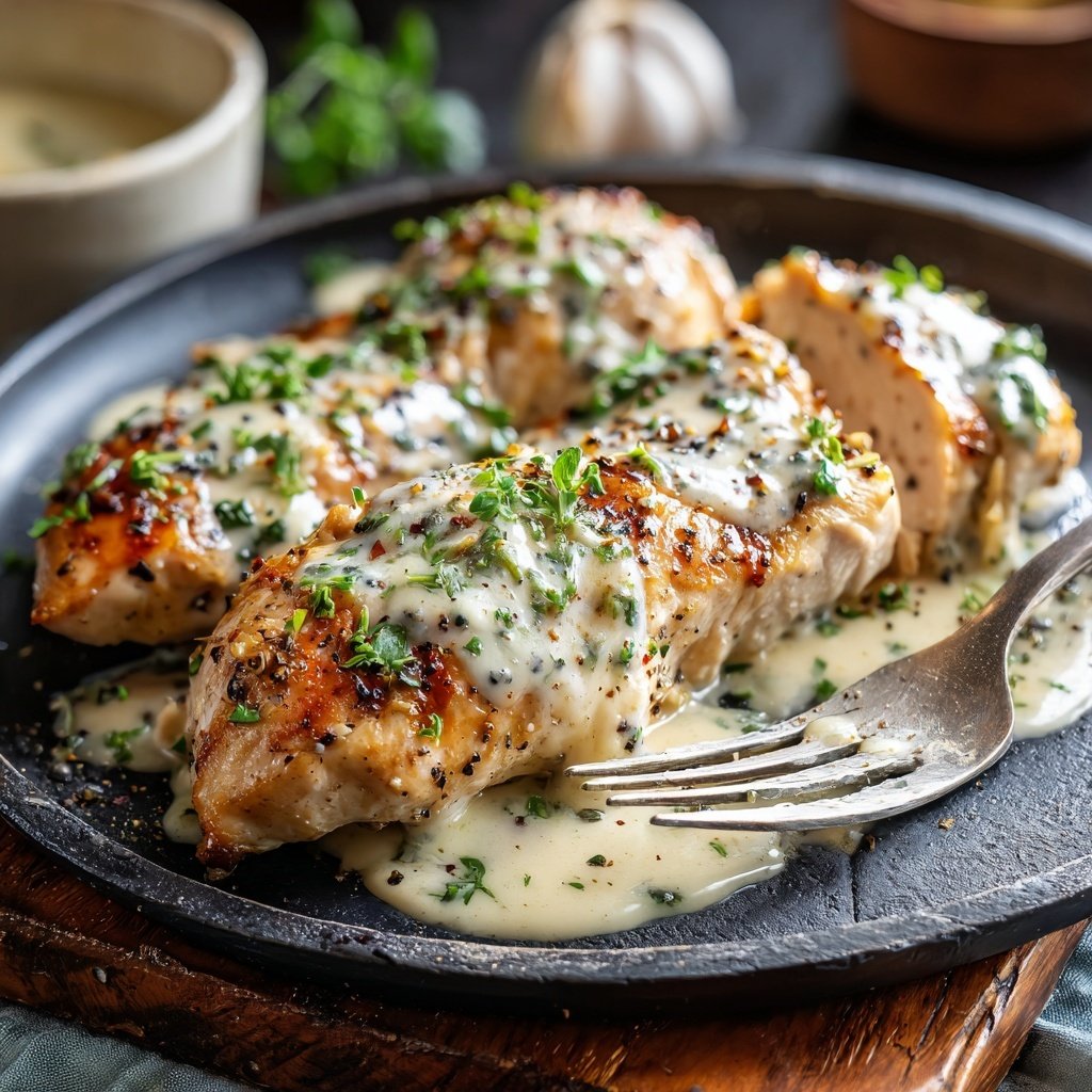 Creamy Herb Chicken With Garlic Cream Sauce