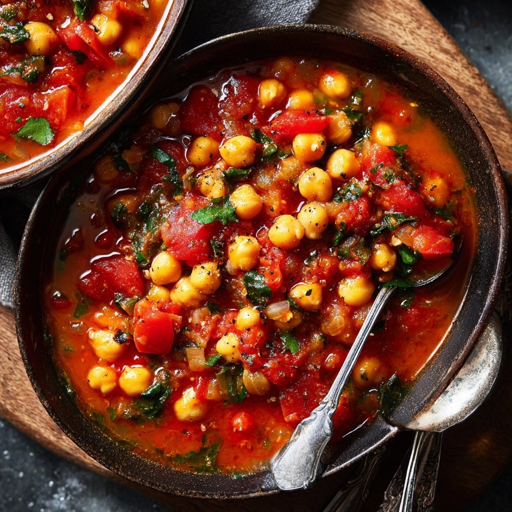 Healthy Dinner Tomato Chickpea Stew