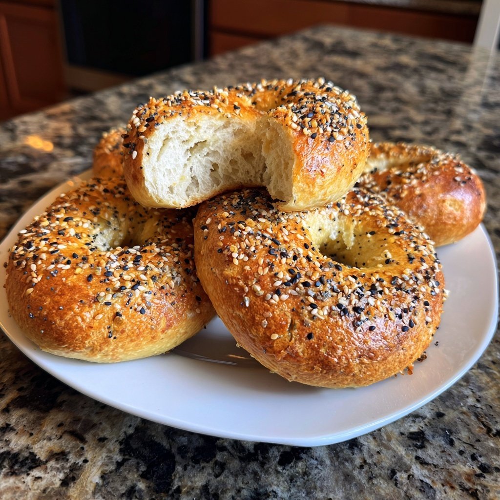 Oven Baked Yogurt Bagels