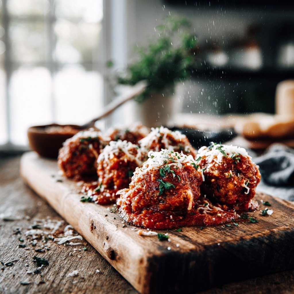 Ground Chicken Parmesan Meatballs