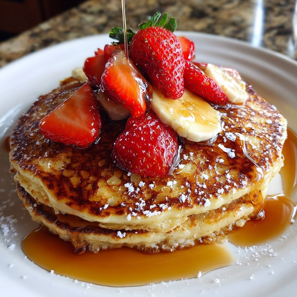 Cottage Cheese Pancakes with Vanilla