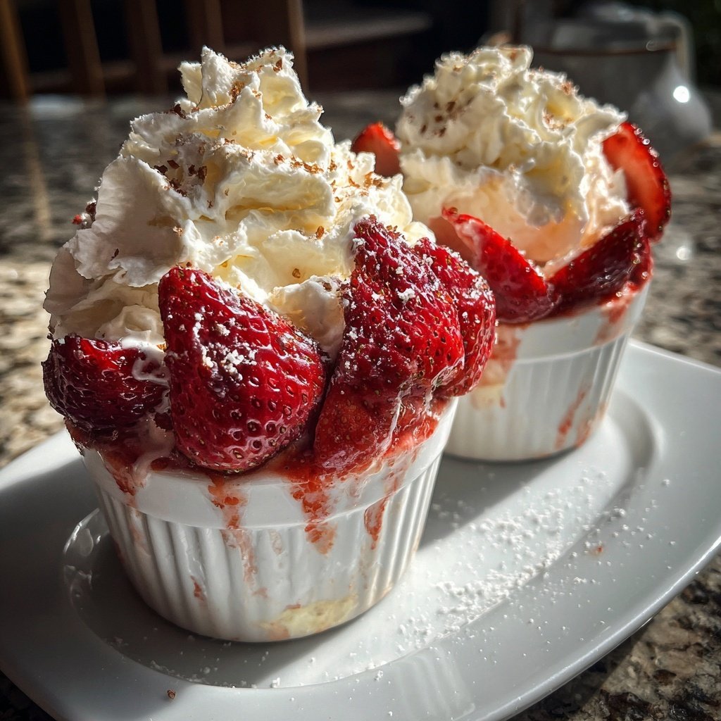 Strawberry Whipped Cream Dessert Cups