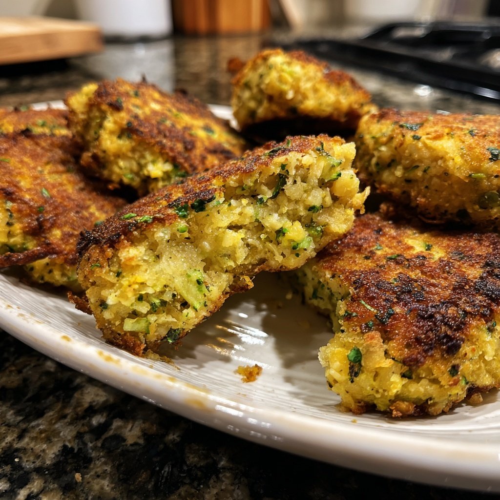 Baked Broccoli Chickpea Patties