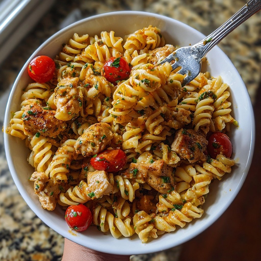 High Protein Chicken Pasta Bowl