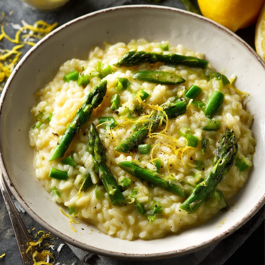 Romantic Asparagus Lemon Risotto